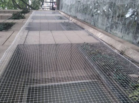 Duct Area Safety Nets — Cover the open shaft between blocks — stops falling objects, pigeons and nesting.