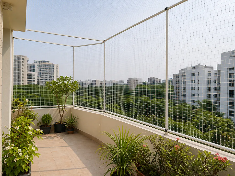 Monkey Safety Nets — Heavy-gauge netting that keeps macaques off balconies, terraces and kitchen windows.